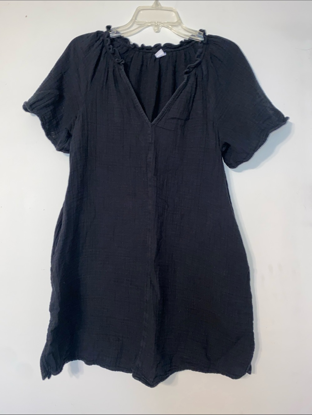 Old Navy Black Mini Dress with V-Neck